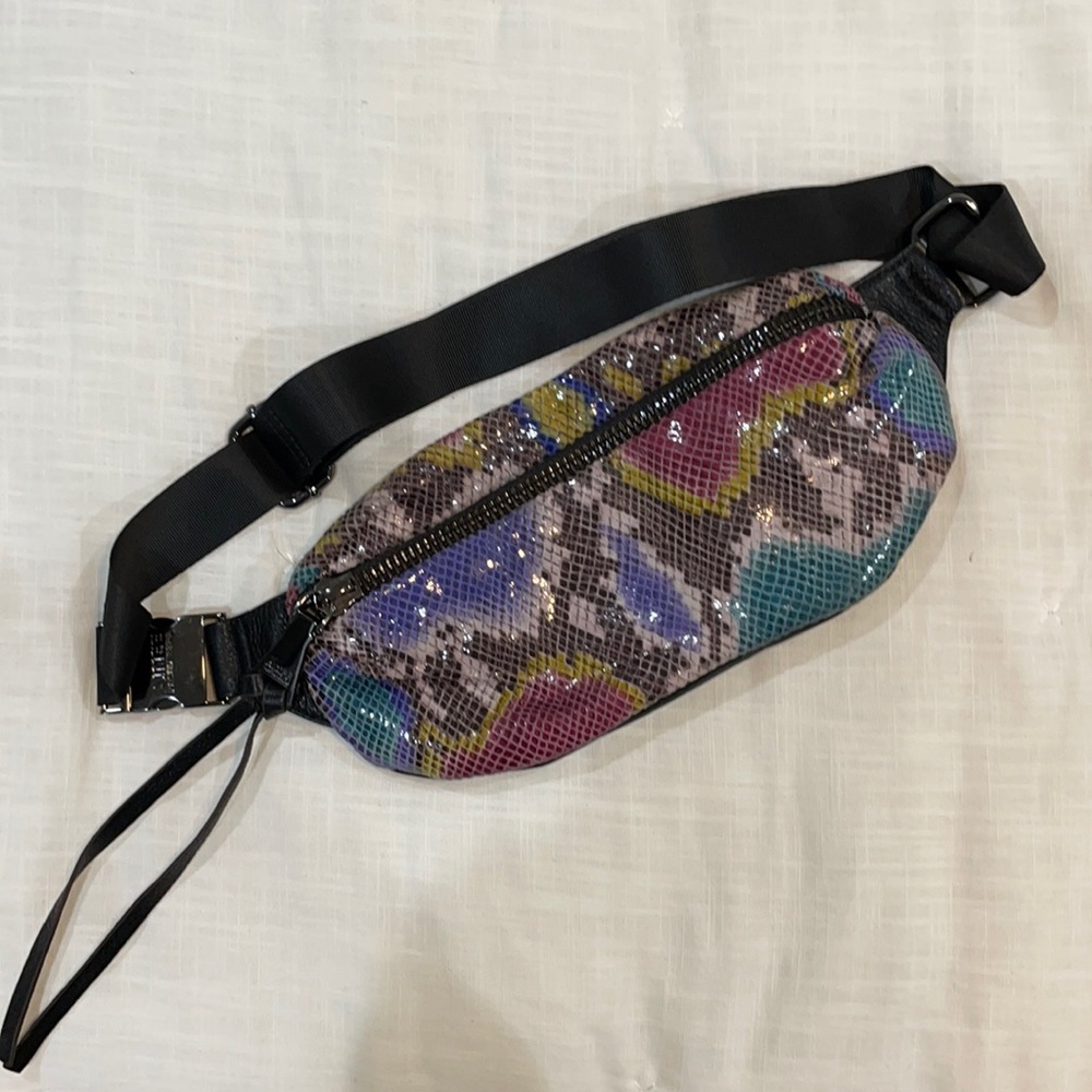 AIMEE KESTENBERG COLORED SNAKE PRINT FANNY PACK